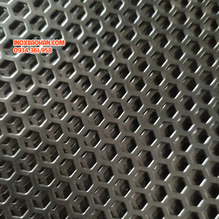 Tấm inox đục lỗ lục giác